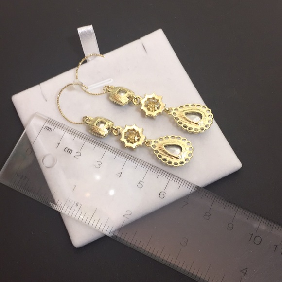 🍏50% OFF/3+...Emerald Green Crystals Dangle Earrings - Picture 10 of 10